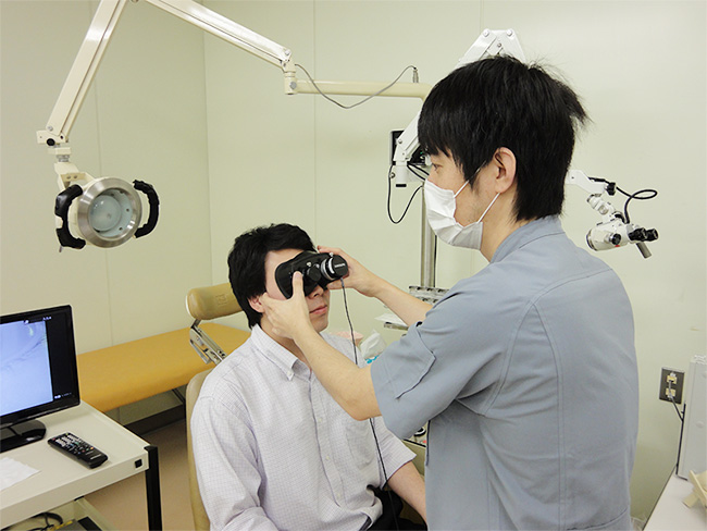 CCDカメラを用いた眼振検査