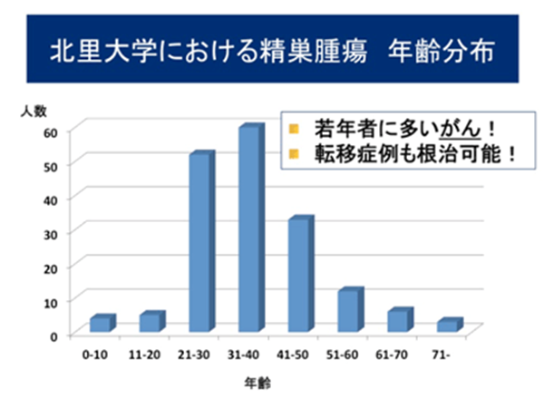 北里大学病院における精巣腫瘍　年齢分布